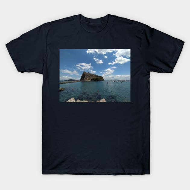 Aragonese Castle in Ischia Island T-Shirt by LoganJ